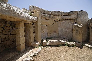 Mnajdra, a Megalithic temple constructed at the end of the third milennium BC, UNESCO World Heritage Site, Malta, Europe