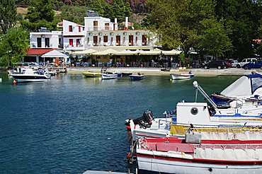 Small fishing harbour of Agnontas, Skopelos, Sporades Islands, Greek Islands, Greece, Europe