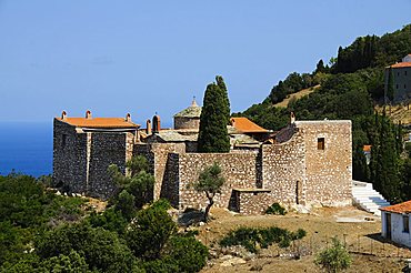 Monastery Agia Varvara, Skopelos, Sporades Islands, Greek Islands, Greece, Europe