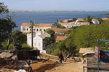 Goree Island famous for its role in slavery, view over to Dakar, Senegal, West Africa, Africa