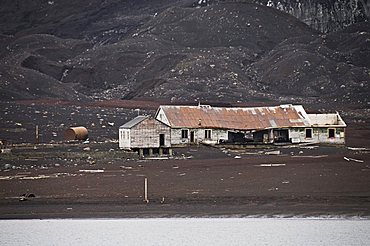 Remains of old Whaling Station, Deception Island, South Shetland Islands, Polar Regions