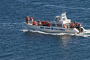 Tourist boat, Valdes Peninsula, Argentina, South America