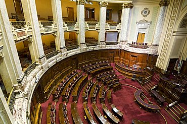 Legislative chamber, interior of Palacio Legislativo, the main building of government, Montevideo, Uruguay, South America