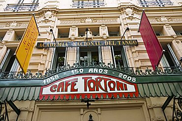 Cafe Tortoni, a famous tango cafe restaurant located on Avenue de Mayo, Buenos Aires, Argentina, South America