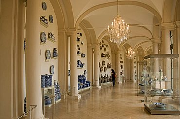 World famous porcelain collection in the Zwinger, Dresden, Saxony, Germany, Europe