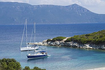 Sailing boats, Meganisi, Ionian Islands, Greek Islands, Greece, Europe