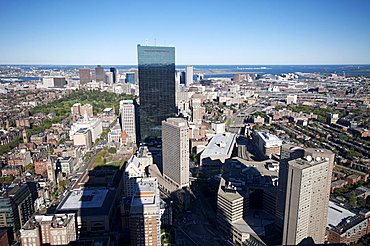 Aerial view of Boston from the Prudential Sky Walk, Boston, Massachusetts, New England, United States of America, North America