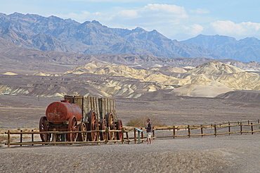 Old Carts, Harmony Borax Works, Death Valley, California, United States of America, North America