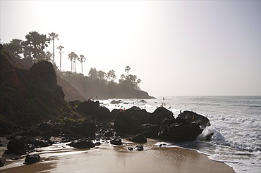 Beach at Ngala Lodge, situated between the resorts of Bakau and Fajara, near Banjul, Gambia, West Africa, Africa 