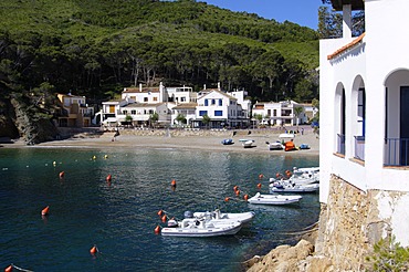 The beautiful cove of Sa Tuna, near Begur, Costa Brava, Catalonia, Spain, Mediterranean, Europe 