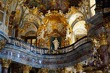 The court chapel at the Residence Palace, UNESCO World Heritage Site, Wurzburg, Bavaria, Germany, Europe