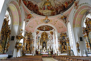 Church of St. Peter and Paul, Oberammergau, Bavaria, Germany, Europe