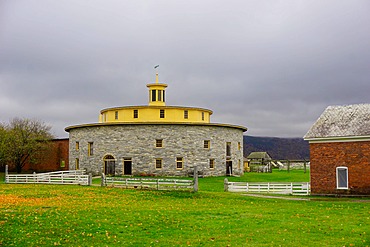 Round barn, Hancock Shaker Village, Pittsfield, The Berkshires, Massachusetts, New England, United States of America, North America