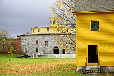 Round barn, Hancock Shaker Village, Pittsfield, The Berkshires, Massachusetts, New England, United States of America, North America