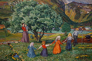 Summer and Playing Children by Nikolai Astlrup, KODE 3 Art Museum, Bergen, Hordaland, Norway, Scandinavia, Europe