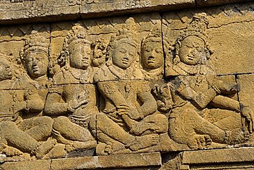 Detail, Buddhist temple, Borobudur, UNESCO World Heritage Site, Java, Indonesia, Southeast Asia, Asia