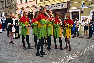 Medieval parade in the Little Quarter, Prague, Czech Republic, Europe