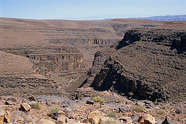 Arid landscape near Agdz, Morocco, North Africa, Africa