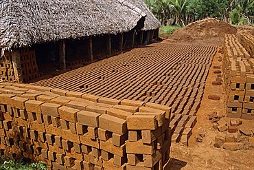 Brickworks, Tamil Nadu state, India, Asia