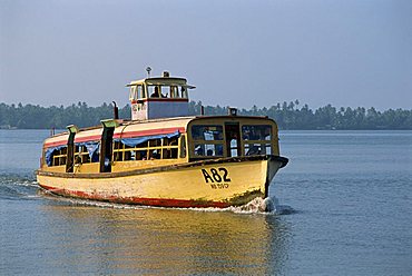 Ferry boats, Cochin harbour, Kerala state, India, Asia