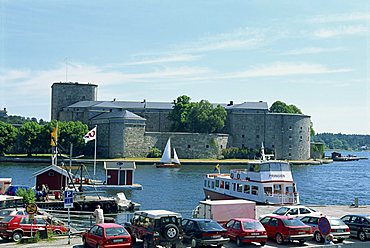 Vaxholm, a small town in archipelago near Stockholm, Sweden, Scandinavia, Europe