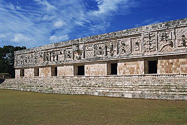 Nunnery Quadrangle at the Mayan site of Uxmal, UNESCO World Heritage Site, Uxmal, Yucatan, Mexico, North America