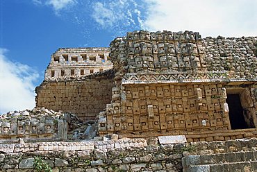 Codz Poop (Palace of Masks), Puuc Mayan site, Kabah, Yucatan, Mexico, North America