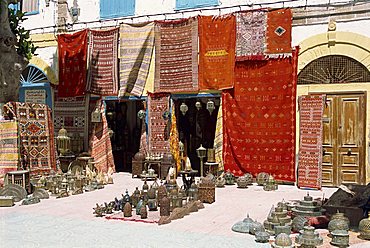 Souvenirs for sale, Essaouira, Morocco, North Africa, Africa