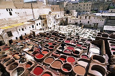 Tanneries, Fez, Morocco, North Africa, Africa