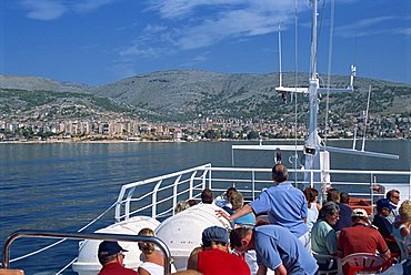 Day trippers arriving from Corfu, Albania, Europe