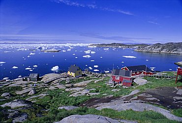 Town of Ilulissat, formerly Jacobshavn, west coast, Greenland, Polar Regions