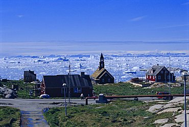 Town of Ilulissat, formerly Jacobshavn, west coast, Greenland, Polar Regions