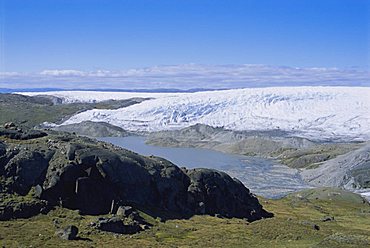 Inland icecap, Kangerlussuaq, Greenland, Polar Regions