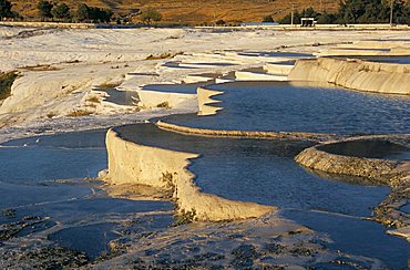 Travertine terraces, Pamukkale, UNESCO World Heritage Site, Anatolia, Turkey, Asia Minor, Asia