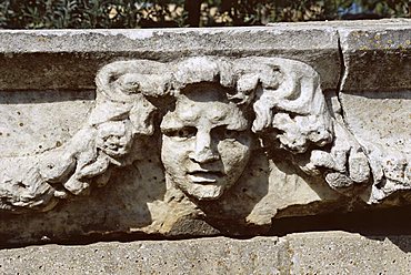 Detail of carving, archaeological site, Aphrodisias, Anatolia, Turkey, Asia Minor