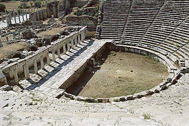 The Roman theatre, archaeological site, Aphrodisias, Anatolia, Turkey, Asia Minor