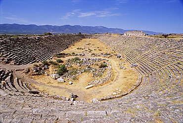 The Roman Stadium, the biggest and best preserved stadium in the world, archaeological site, Aphrodisias, Anatolia, Turkey, Asia Minor