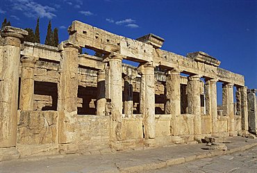 Archaeological site, Hierapolis, Pamukkale, UNESCO World Heritage Site, Anatolia, Turkey, Asia Minor