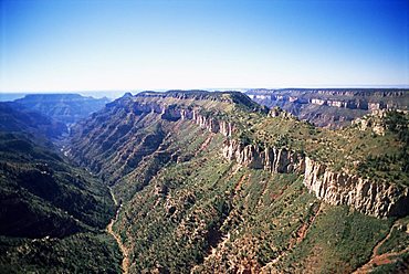 Grand Canyon, from helicopter, UNESCO World Heritage Site, Arizona, United States of America, North America