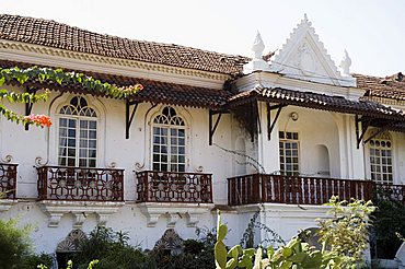 Braganza House, an old Portuguese house, Goa's largest private dwelling, Chandor, Goa, India, Asia