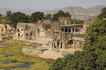 Champa Baoli in the Royal Enclave, Mandu, Madhya Pradesh state, India, Asia