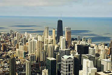 View of Chicago from the Sears Tower Sky Deck, Chicago, Illinois, USA