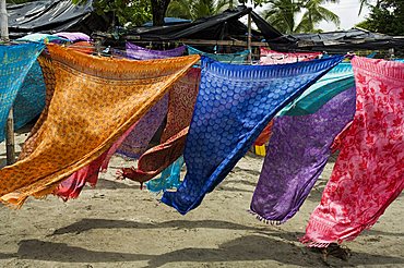 Colourful beach wraps for sale, Manuel Antonio, Costa Rica