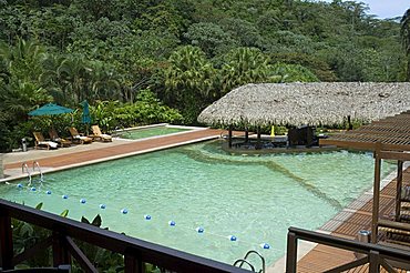 Tabacon Hot Springs, volcanic hot springs fed from the Arenal Volcano, Arenal, Costa Rica, Central America