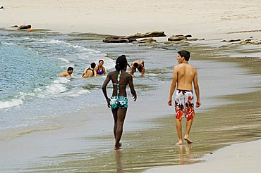 Beach inside Manuel Antonio National Park, Pacific Coast, Costa Rica, Central America