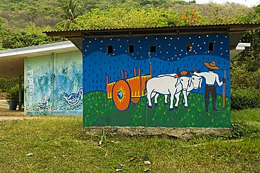 Decorated building in Punta Islita, Nicoya Pennisula, Pacific Coast, Costa Rica, Central America