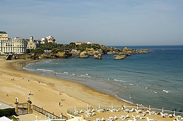 The beach, Biarritz, Basque country, Pyrenees-Atlantiques, Aquitaine, France, Europe