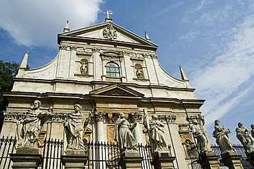 St. Peter and St. Paul's church, famous for its statues of the Apostles, Grodzka Street, Krakow (Cracow), UNESCO World Heritage Site, Poland, Europe