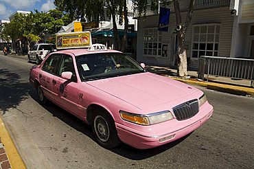 Pink taxis, Duval Street, Key West, Florida, United States of America, North America