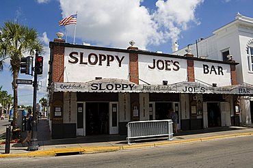 Sloppy Joe's Bar, famous because Ernest Hemingway drank there, Duval Street, Key West, Florida, United States of America, North America